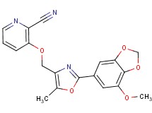 3-{[2-(7-methoxy-1,3-benzodioxol-5-yl)-5-methyl-1,3-oxazol-4-yl]methoxy}pyridine-2-carbonitrile