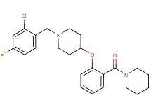 1-(2-chloro-4-fluorobenzyl)-4-[2-(1-piperidinylcarbonyl)phenoxy]piperidine