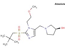 (3S)-1-{[2-[(2,2-dimethylpropyl)sulfonyl]-1-(2-methoxyethyl)-1H-imidazol-5-yl]methyl}-3-pyrrolidinol
