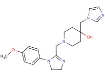 4-(1H-imidazol-1-ylmethyl)-1-{[1-(4-methoxyphenyl)-1H-imidazol-2-yl]methyl}piperidin-4-ol