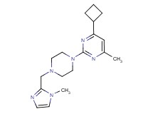 4-cyclobutyl-6-methyl-2-{4-[(1-methyl-1H-imidazol-2-yl)methyl]piperazin-1-yl}pyrimidine