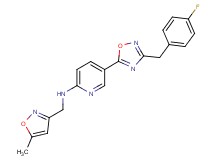 5-[3-(4-fluorobenzyl)-1,2,4-oxadiazol-5-yl]-N-[(5-methyl-3-isoxazolyl)methyl]-2-pyridinamine
