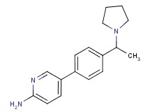 5-[4-(1-pyrrolidin-1-ylethyl)phenyl]pyridin-2-amine