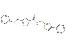 3-(2-phenylethyl)-N-[(4-phenyl-1,3-thiazol-2-yl)methyl]-4,5-dihydro-5-isoxazolecarboxamide