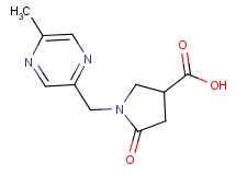 1-[(5-methylpyrazin-2-yl)methyl]-5-oxopyrrolidine-3-carboxylic acid