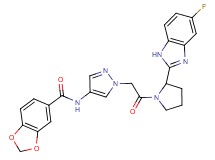 N-(1-{2-[2-(5-fluoro-1H-benzimidazol-2-yl)-1-pyrrolidinyl]-2-oxoethyl}-1H-pyrazol-4-yl)-1,3-benzodioxole-5-carboxamide