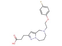 3-{5-[2-(4-fluorophenoxy)ethyl]-5,6,7,8-tetrahydro-4H-pyrazolo[1,5-a][1,4]diazepin-2-yl}propanoic acid