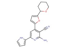 2-amino-6-(1H-pyrrol-2-yl)-4-[5-(tetrahydro-2H-pyran-2-yl)-2-furyl]nicotinonitrile