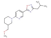 5-(3-isobutyl-1,2,4-oxadiazol-5-yl)-2-[3-(methoxymethyl)-1-piperidinyl]pyridine