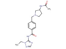 4-{[3-(acetylamino)pyrrolidin-1-yl]methyl}-N-(1-ethyl-1H-1,2,4-triazol-5-yl)benzamide
