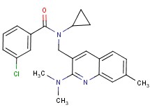 3-chloro-N-cyclopropyl-N-{[2-(dimethylamino)-7-methyl-3-quinolinyl]methyl}benzamide
