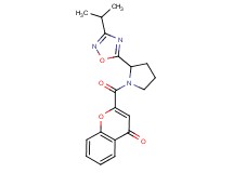 2-{[2-(3-isopropyl-1,2,4-oxadiazol-5-yl)pyrrolidin-1-yl]carbonyl}-4H-chromen-4-one