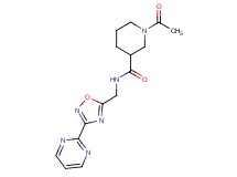 1-acetyl-N-{[3-(2-pyrimidinyl)-1,2,4-oxadiazol-5-yl]methyl}-3-piperidinecarboxamide