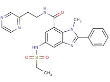 5-[(ethylsulfonyl)amino]-1-methyl-2-phenyl-N-[2-(2-pyrazinyl)ethyl]-1H-benzimidazole-7-carboxamide
