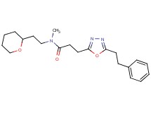 N-methyl-3-[5-(2-phenylethyl)-1,3,4-oxadiazol-2-yl]-N-[2-(tetrahydro-2H-pyran-2-yl)ethyl]propanamide