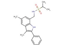 N-[(3,5-dimethyl-2-phenyl-1H-indol-7-yl)methyl]propane-2-sulfonamide