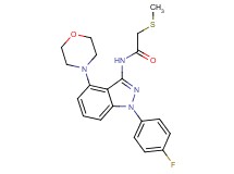 N-[1-(4-fluorophenyl)-4-morpholin-4-yl-1H-indazol-3-yl]-2-(methylthio)acetamide