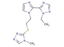 1-ethyl-5-(1-{2-[(4-methyl-4H-1,2,4-triazol-3-yl)thio]ethyl}-1H-imidazol-2-yl)-1H-1,2,4-triazole