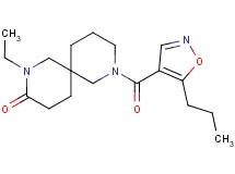 2-ethyl-8-[(5-propylisoxazol-4-yl)carbonyl]-2,8-diazaspiro[5.5]undecan-3-one acetate