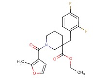 ethyl 3-(2,4-difluorobenzyl)-1-(2-methyl-3-furoyl)-3-piperidinecarboxylate