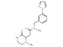 N-methyl-2-(1-methyl-3-oxo-2-piperazinyl)-N-[3-(1H-pyrazol-1-yl)benzyl]acetamide