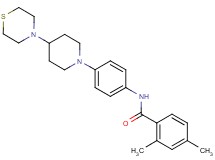 2,4-dimethyl-N-{4-[4-(4-thiomorpholinyl)-1-piperidinyl]phenyl}benzamide