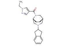 (1S*,5R*)-3-(2,3-dihydro-1H-inden-2-yl)-6-[(1-ethyl-1H-pyrazol-4-yl)carbonyl]-3,6-diazabicyclo[3.2.2]nonane