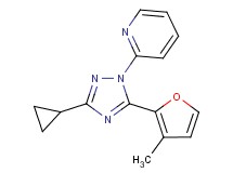 2-[3-cyclopropyl-5-(3-methyl-2-furyl)-1H-1,2,4-triazol-1-yl]pyridine