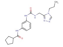 N-{3-[({[(4-propyl-4H-1,2,4-triazol-3-yl)methyl]amino}carbonyl)amino]phenyl}cyclopentanecarboxamide
