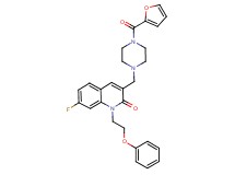 7-fluoro-3-{[4-(2-furoyl)-1-piperazinyl]methyl}-1-(2-phenoxyethyl)-2(1H)-quinolinone