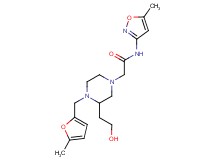 2-{3-(2-hydroxyethyl)-4-[(5-methyl-2-furyl)methyl]-1-piperazinyl}-N-(5-methyl-3-isoxazolyl)acetamide