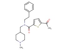 5-acetyl-N-[(1-methyl-4-piperidinyl)methyl]-N-(2-phenylethyl)-2-thiophenecarboxamide