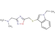 1-(5-{[(1-ethyl-1H-indol-3-yl)thio]methyl}-1,2,4-oxadiazol-3-yl)-N,N-dimethylmethanamine