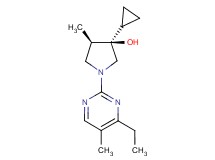 (3R*,4R*)-3-cyclopropyl-1-(4-ethyl-5-methyl-2-pyrimidinyl)-4-methyl-3-pyrrolidinol