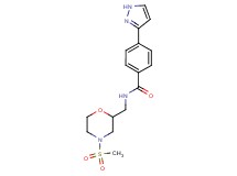 N-{[4-(methylsulfonyl)-2-morpholinyl]methyl}-4-(1H-pyrazol-3-yl)benzamide