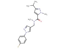 N-{[1-(4-fluorophenyl)-1H-pyrazol-4-yl]methyl}-3-isopropyl-N,1-dimethyl-1H-pyrazole-5-carboxamide
