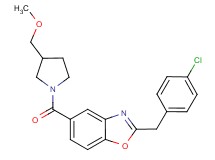 2-(4-chlorobenzyl)-5-{[3-(methoxymethyl)-1-pyrrolidinyl]carbonyl}-1,3-benzoxazole