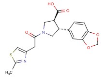 (3S*,4R*)-4-(1,3-benzodioxol-5-yl)-1-[(2-methyl-1,3-thiazol-4-yl)acetyl]pyrrolidine-3-carboxylic acid