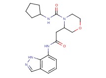 N-cyclopentyl-3-[2-(1H-indazol-7-ylamino)-2-oxoethyl]-4-morpholinecarboxamide