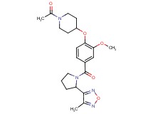1-acetyl-4-(2-methoxy-4-{[2-(4-methyl-1,2,5-oxadiazol-3-yl)-1-pyrrolidinyl]carbonyl}phenoxy)piperidine