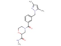 4-{3-[(3,5-dimethyl-1H-pyrazol-1-yl)methyl]benzoyl}-N-methyl-2-morpholinecarboxamide