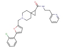 6-{[5-(2-chlorophenyl)-2-furyl]methyl}-N-[2-(2-pyridinyl)ethyl]-6-azaspiro[2.5]octane-1-carboxamide