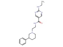 2-(ethylamino)-N-[2-(3-phenyl-1-piperidinyl)ethyl]-5-pyrimidinecarboxamide