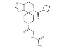 N-{2-[5-(cyclobutylcarbonyl)-1,5,6,7-tetrahydro-1'H-spiro[imidazo[4,5-c]pyridine-4,4'-piperidin]-1'-yl]-2-oxoethyl}urea