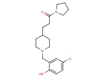4-chloro-2-({4-[3-oxo-3-(1-pyrrolidinyl)propyl]-1-piperidinyl}methyl)phenol