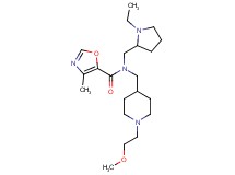 N-[(1-ethyl-2-pyrrolidinyl)methyl]-N-{[1-(2-methoxyethyl)-4-piperidinyl]methyl}-4-methyl-1,3-oxazole-5-carboxamide