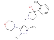 1-[(1,3-dimethyl-5-morpholin-4-yl-1H-pyrazol-4-yl)methyl]-3-(2-methylphenyl)pyrrolidin-3-ol