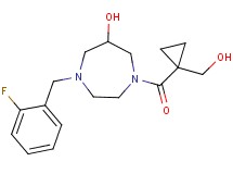 1-(2-fluorobenzyl)-4-{[1-(hydroxymethyl)cyclopropyl]carbonyl}-1,4-diazepan-6-ol