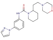 2-(2-morpholin-4-ylethyl)-N-[3-(1H-pyrazol-1-yl)phenyl]piperidine-1-carboxamide