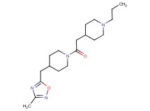 4-[(3-methyl-1,2,4-oxadiazol-5-yl)methyl]-1-[(1-propyl-4-piperidinyl)acetyl]piperidine